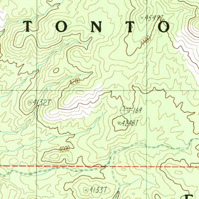 United States Geological Survey Rockinstraw Mountain, AZ (1986, 24000-Scale) digital map