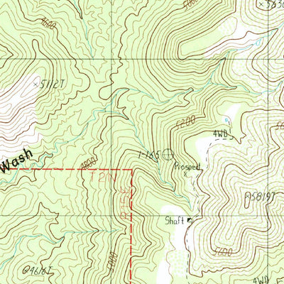 United States Geological Survey Rockinstraw Mountain, AZ (1986, 24000-Scale) digital map