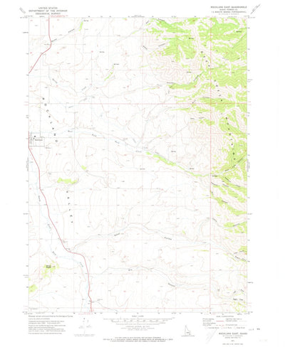 United States Geological Survey Rockland East, ID (1971, 24000-Scale) digital map