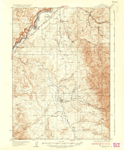 United States Geological Survey Rockland, ID (1937, 62500-Scale) digital map