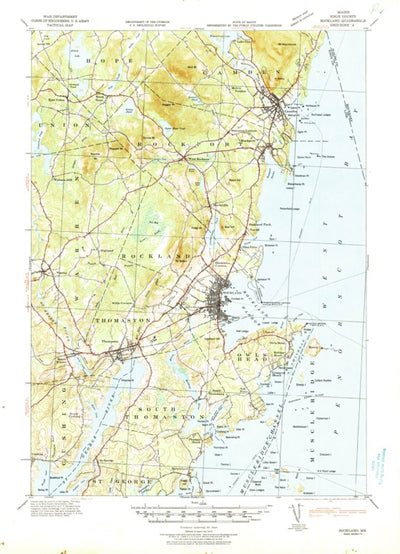 United States Geological Survey Rockland, ME (1941, 62500-Scale) digital map