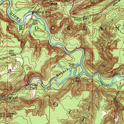 United States Geological Survey Rockland, MI (1949, 62500-Scale) digital map