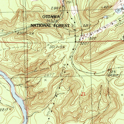 Rockland, Mi (1982, 25000-scale) Map By United States Geological Survey 