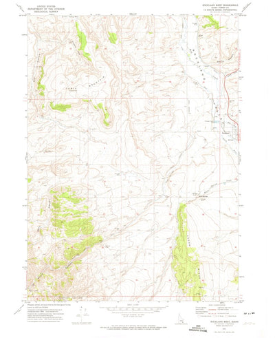 United States Geological Survey Rockland West, ID (1971, 24000-Scale) digital map