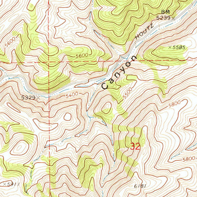 United States Geological Survey Rockland West, ID (1971, 24000-Scale) digital map