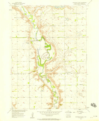 United States Geological Survey Rockport Colony, SD (1957, 24000-Scale) digital map