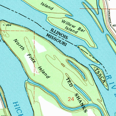 United States Geological Survey Rockport, IL-MO (1991, 24000-Scale) digital map