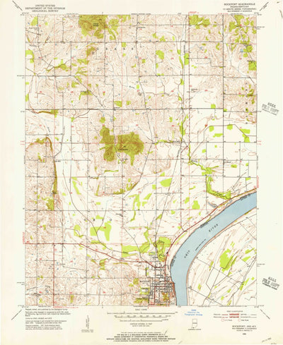 United States Geological Survey Rockport, IN-KY (1952, 24000-Scale) digital map