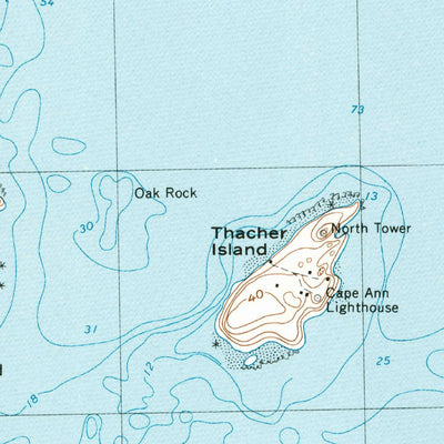 United States Geological Survey Rockport, MA (1973, 24000-Scale) digital map