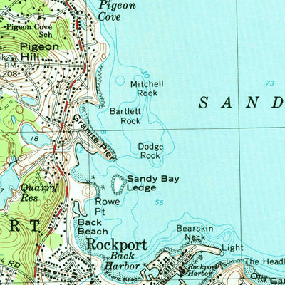 United States Geological Survey Rockport, MA (1973, 25000-Scale) digital map