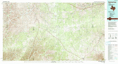 United States Geological Survey Rocksprings, TX (1993, 100000-Scale) digital map
