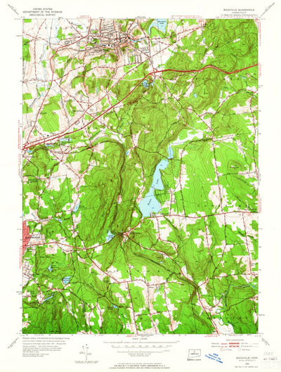 United States Geological Survey Rockville, CT (1953, 24000-Scale) digital map