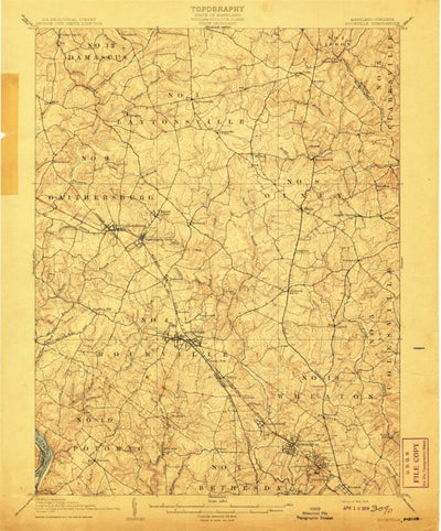 United States Geological Survey Rockville, MD-VA (1908, 62500-Scale) digital map