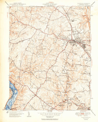 United States Geological Survey Rockville, MD-VA (1951, 24000-Scale) digital map