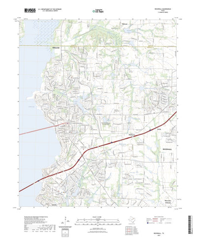 United States Geological Survey Rockwall, TX (2023, 24000-Scale) digital map