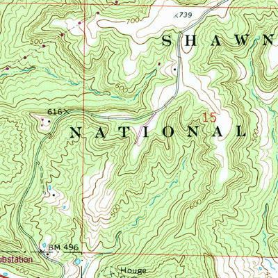 United States Geological Survey Rockwood, IL-MO (1968, 24000-Scale) digital map