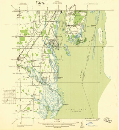 United States Geological Survey Rockwood, MI (1936, 31680-Scale) digital map