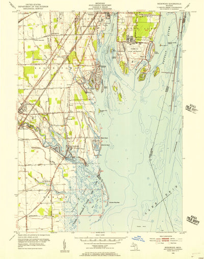 United States Geological Survey Rockwood, MI (1952, 24000-Scale) digital map