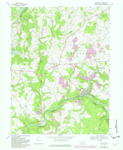 United States Geological Survey Rockwood, PA (1968, 24000-Scale) digital map