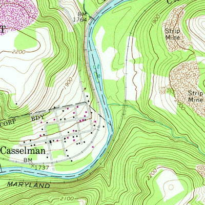 United States Geological Survey Rockwood, PA (1968, 24000-Scale) digital map