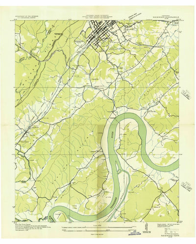 United States Geological Survey Rockwood, TN (1935, 24000-Scale) digital map