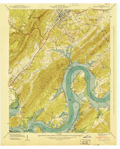 United States Geological Survey Rockwood, TN (1940, 24000-Scale) digital map