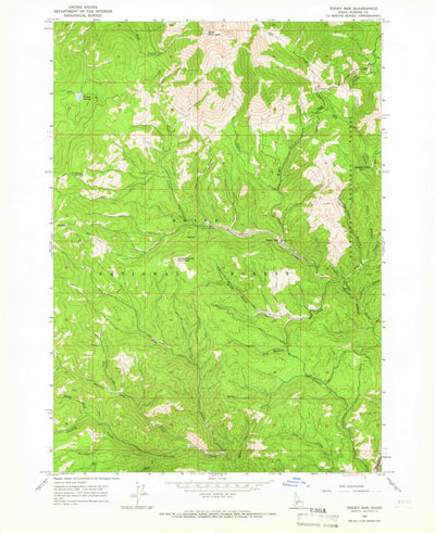 United States Geological Survey Rocky Bar, ID (1964, 24000-Scale) digital map