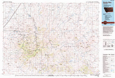 United States Geological Survey Rocky Boy, MT (1993, 100000-Scale) digital map