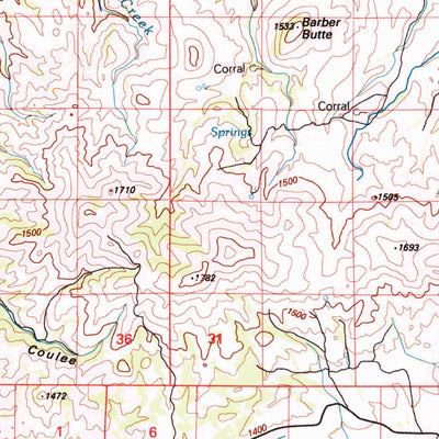United States Geological Survey Rocky Boy, MT (1993, 100000-Scale) digital map