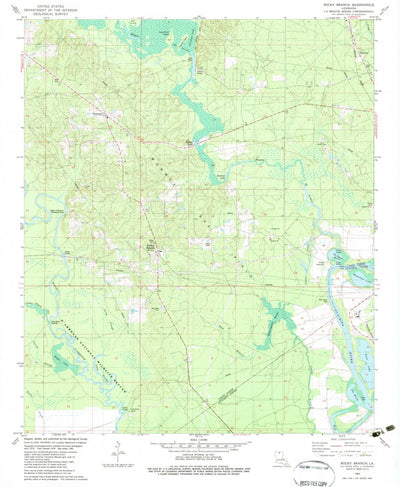 United States Geological Survey Rocky Branch, LA (1982, 24000-Scale) digital map