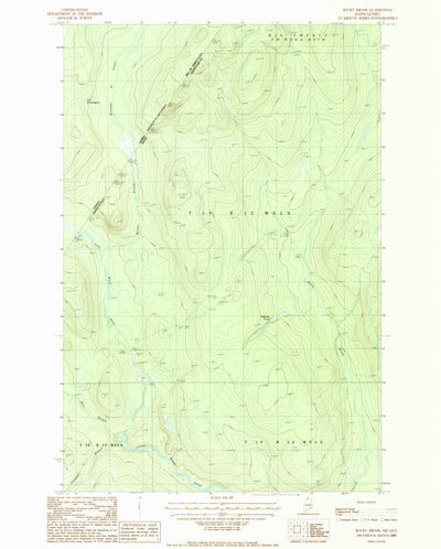 United States Geological Survey Rocky Brook, ME (1987, 24000-Scale) digital map