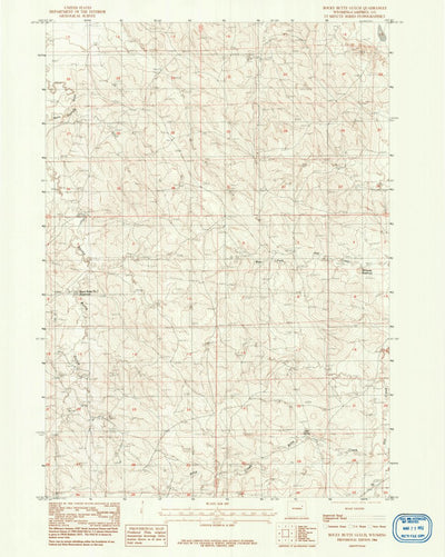 United States Geological Survey Rocky Butte Gulch, WY (1984, 24000-Scale) digital map