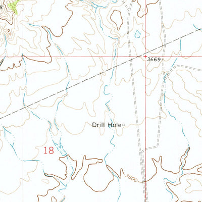 United States Geological Survey Rocky Butte, WY (1972, 24000-Scale) digital map