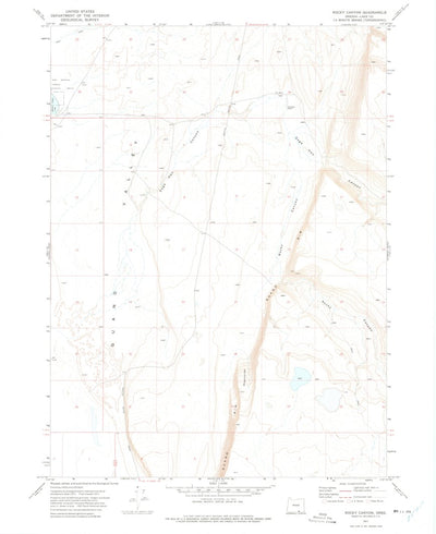 United States Geological Survey Rocky Canyon, OR (1971, 24000-Scale) digital map