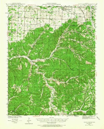 United States Geological Survey Rocky Comfort, MO (1941, 62500-Scale) digital map