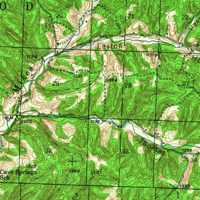 United States Geological Survey Rocky Comfort, MO (1941, 62500-Scale) digital map