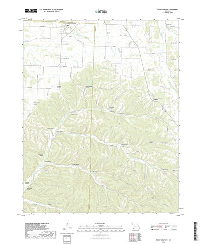 United States Geological Survey Rocky Comfort, MO (2021, 24000-Scale) digital map
