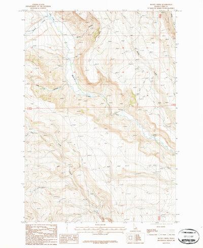 United States Geological Survey Rocky Creek, ID (1987, 24000-Scale) digital map