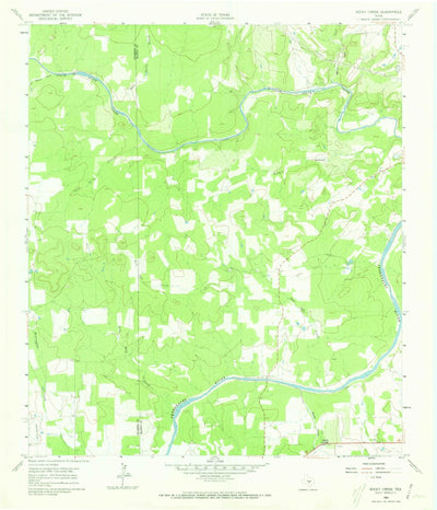 United States Geological Survey Rocky Creek, TX (1961, 24000-Scale) digital map