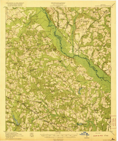 United States Geological Survey Rocky Ford, GA (1921, 62500-Scale) digital map