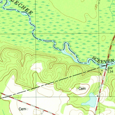 United States Geological Survey Rocky Ford, GA (1978, 24000-Scale) digital map