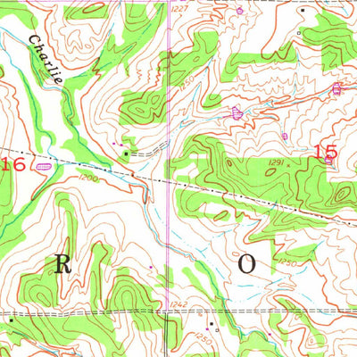 United States Geological Survey Rocky Ford, OK (1956, 24000-Scale) digital map