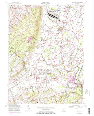 United States Geological Survey Rocky Hill, NJ (1954, 24000-Scale) digital map