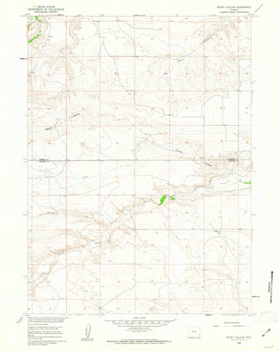 United States Geological Survey Rocky Hollow, WY (1960, 24000-Scale) digital map