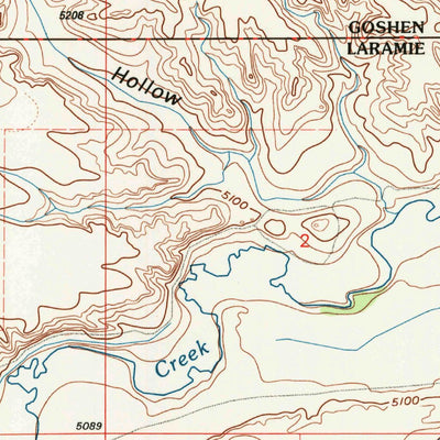 United States Geological Survey Rocky Hollow, WY (1990, 24000-Scale) digital map
