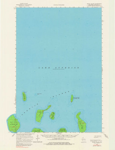 United States Geological Survey Rocky Island, WI (1963, 62500-Scale) digital map