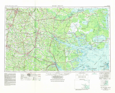 United States Geological Survey Rocky Mount, NC (1953, 250000-Scale) digital map