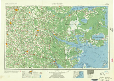 United States Geological Survey Rocky Mount, NC (1954, 250000-Scale) digital map