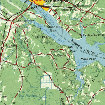 United States Geological Survey Rocky Mount, NC (1954, 250000-Scale) digital map