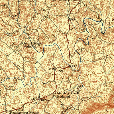 United States Geological Survey Rocky Mount, VA (1927, 62500-Scale) digital map